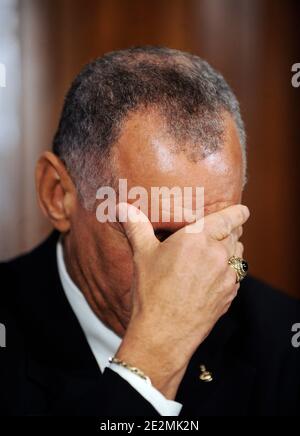 Charles Bolden, administrateur de la NASA, discute du budget 2011 et des nouveaux pionniers de l'espace commercial au National Press Club, le 2 février 2010 à Washington, D.C., aux États-Unis. La proposition de budget d'Obama d'hier a réduit le programme de retour à la lune de la NASA. Photo par Olivier Douliery/ABACAPRESS.COM Banque D'Images