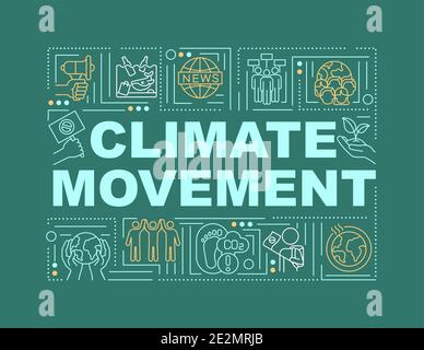 Bannière concepts de mot de justice climatique Illustration de Vecteur