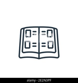 Icône de vecteur de contour d'images. Icône d'images noires à lignes fines, vecteur plat illustration d'élément simple de la graduation modifiable et le concept d'éducation est Illustration de Vecteur