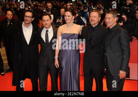 Oskar Roehler, Moritz Bleibtreu, Martina Gedeck, Justus von Dohnanyi et Tobias Moretti participant à la première de 'Jew suss Rise and Fall' dans le cadre du 60ème Festival du film de Berlin au Berlinale Palast à Berlin, en Allemagne, le 18 février 2010. Photo de Nicolas Briquet/ABACAPRESS.COM Banque D'Images