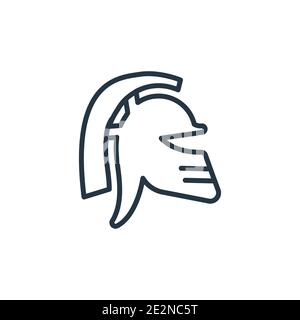 Icône vectorielle Warrior. Icône de guerrier noir à ligne mince, vecteur plat illustration d'élément simple du concept de conte de fées modifiable isolé sur blanc Illustration de Vecteur