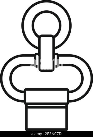Bague de ceinture d'alpiniste industriel, style de contour Illustration de Vecteur