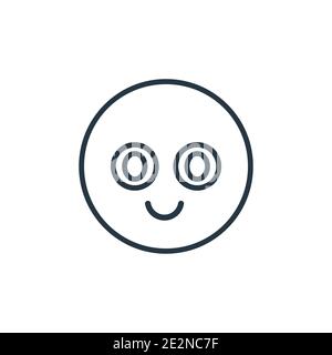 Icône de vecteur Nerd emoji Outline. Fine ligne noire nerd emoji icône, vecteur plat illustration d'élément simple du concept emoji modifiable isolé sur blanc Illustration de Vecteur