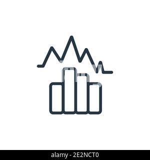 Icône de vecteur de fluctuation. Icône de fluctuation noire à ligne mince, illustration d'élément simple à vecteur plat à partir d'isola de concept de crypto-monnaie modifiable Illustration de Vecteur