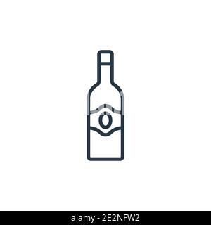 Icône de vecteur de contour d'alcool. Icône d'alcool noir à trait fin, vecteur plat illustration d'élément simple à partir de boissons éditables concept tracé isolé sur whi Illustration de Vecteur