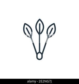 Icône de vecteur de contour de céleri. Icône de céleri noir à ligne mince, vecteur plat illustration d'élément simple de fruits et légumes modifiables concept isolé Illustration de Vecteur