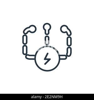 Icône de vecteur de contour de schéma. Icône de schéma noir de ligne mince, vecteur plat illustration d'élément simple à partir de connexions électrian éditables concept isolé Illustration de Vecteur