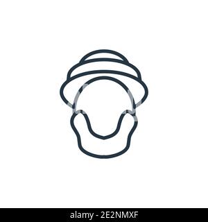 Icône de vecteur Robinson crusoe. Fine ligne noire robinson crusoe icône, vecteur plat illustration d'élément simple de la littérature modifiable concept est Illustration de Vecteur