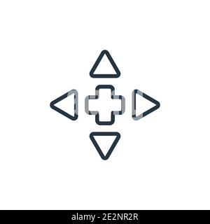 Icône de vecteur de défilement. Icône de défilement noir à ligne fine, vecteur plat illustration d'élément simple à partir du concept de curseur modifiable isolé sur fond blanc Illustration de Vecteur