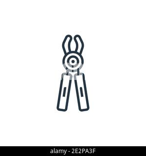 Icône du vecteur de contour de la fraise. Icône de coupe noire à ligne fine, vecteur plat illustration d'élément simple à partir du concept de connexions électrian éditables isolé Illustration de Vecteur