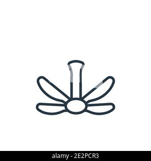 Icône de vecteur de contour du ventilateur de plafond. Icône de ventilateur de plafond noir à ligne mince, vecteur plat illustration d'élément simple de dispositifs électroniques modifiables concept est Illustration de Vecteur