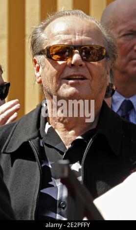 Jack Nicholson à la cérémonie du Walk of Fame pour Dennis Hopper, Egyptian Theatre, Hollywood, Californie. 26 mars 2010. (Photo : Jack Nicholson). Photo de Baxter/ABACAPRESS.COM Banque D'Images