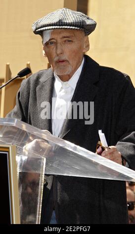 Dennis Hopper à la cérémonie du Walk of Fame pour Dennis Hopper, Egyptian Theatre, Hollywood, Californie. 26 mars 2010. (Photo : Dennis Hopper). Photo de Baxter/ABACAPRESS.COM Banque D'Images