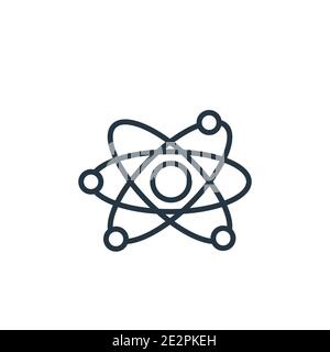 Icône de vecteur de contour d'atome. Icône atome noir ligne mince, vecteur plat illustration d'élément simple de la littérature modifiable concept isolé sur fond blanc Illustration de Vecteur