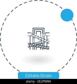 icône de vecteur de ligne de police icônes de contour modifiables pour le web et mobile Illustration de Vecteur