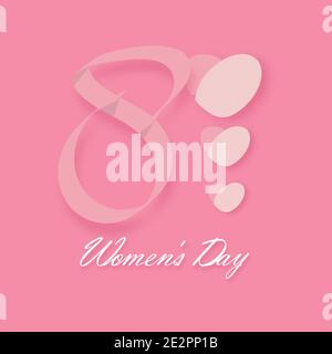 Bonne Journée internationale de la femme le 8 mars fond design. illustration vectorielle 3d Illustration de Vecteur