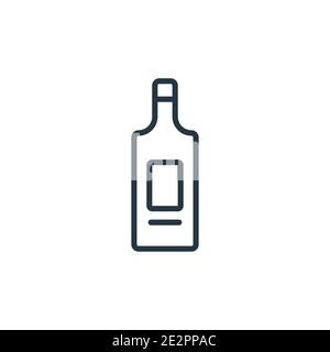 Icône de vecteur de contour de l'absinthe. Icône d'absinthe noire fine ligne, vecteur plat illustration d'élément simple à partir de boissons éditables concept tracé isolé sur W Illustration de Vecteur