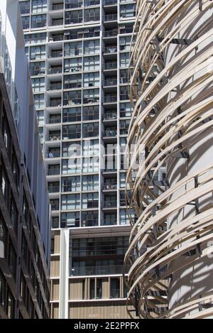 Le bâtiment de six étages appelé The Exchange a été conçu par Entreprise d'architecture renommée mondiale, Kengo Kuma Architects Darling Square Sydney Aust Banque D'Images