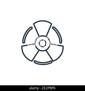 Icône de vecteur de contour radioactif. Icône radioactive noire fine ligne, vecteur plat illustration d'élément simple de l'écologie modifiable concept isolé Illustration de Vecteur