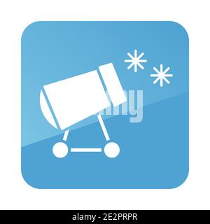 Icône de vecteur de canon à neige. Panneau hiver. Symbole graphique pour la conception, le logo, l'application, l'interface utilisateur du site Web et des applications de voyage et de tourisme Illustration de Vecteur