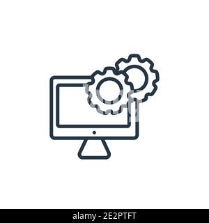 Les outils d'ordinateur et de moniteur présentent une icône vectorielle. Icône d'outils d'ordinateur et de moniteur, vecteur plat illustration d'élément simple de modifiable Illustration de Vecteur