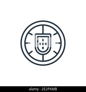 Icône vectorielle portugaise. Fine ligne noir icône portugaise, vecteur plat illustration d'élément simple à partir de cultures modifiables concept strok isolé Illustration de Vecteur