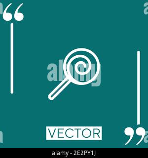 Icône de vecteur à sucettes inclinées icône linéaire. Ligne de contour modifiable Illustration de Vecteur