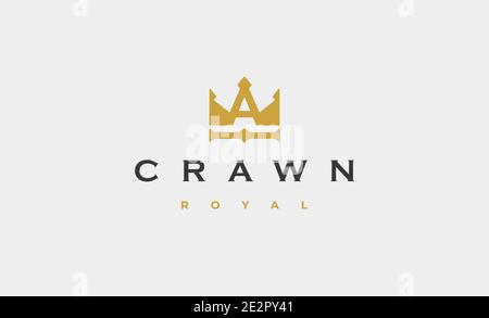 Lettre a King Royal logo Design illustration vectorielle Illustration de Vecteur