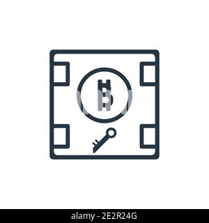 Icône de vecteur de la preuve de pieu. Icône d'épreuve de pike noire à ligne mince, illustration d'élément simple à vecteur plat du concept de crypto-monnaie modifiable Illustration de Vecteur