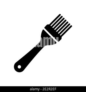 Icône en forme de glyphe vectoriel de la brosse de cuisson en silicone. Appareils de cuisine. Symbole graphique pour la conception du site Web de cuisine, le logo, l'application, l'interface utilisateur Illustration de Vecteur