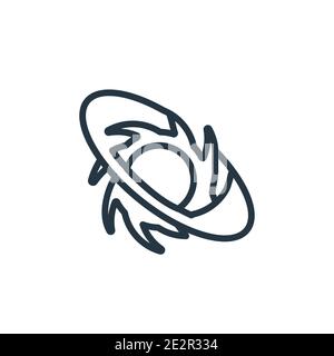 Icône de vecteur de contour supernova. Icône supernova noire fine ligne, vecteur plat illustration d'élément simple de concept d'astronomie éditable isolé sur whi Illustration de Vecteur
