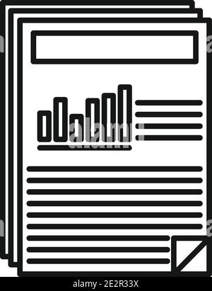 Icône en majuscule de l'estimateur, style de contour Illustration de Vecteur