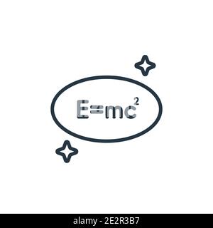 Icône de vecteur de relativité. Icône de relativité noire à ligne mince, vecteur plat illustration d'élément simple à partir d'un concept d'astronomie modifiable isolé sur W Illustration de Vecteur