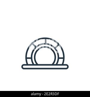 Icône de vecteur de contour Stargate. Icône de stargate noire à ligne mince, vecteur plat illustration d'élément simple de concept d'astronomie éditable isolé sur blanc Illustration de Vecteur