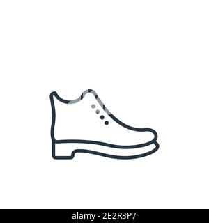 Icône de vecteur de démarrage rapide. Icône de bottes en spirale noires à lignes fines, vecteur plat illustration d'élément simple de concept de vêtements modifiables isolés Illustration de Vecteur
