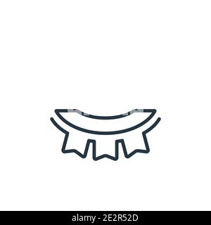 Icône de vecteur de contour des guirlandes. Icône de guirlande noire à ligne mince, vecteur plat illustration d'élément simple du concept brasilia modifiable tracé isolé Illustration de Vecteur