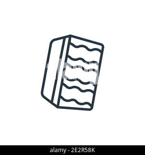 Comprime l'icône de vectorisation de nettoyage. Icône de compression noire fine ligne, vecteur plat illustration d'élément simple du concept de nettoyage modifiable est Illustration de Vecteur