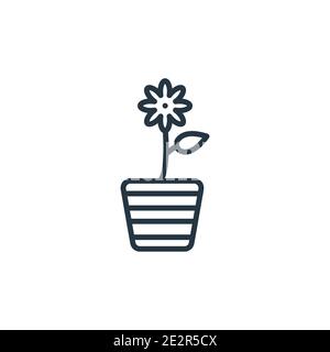 Icône de vecteur de nettoyage de rose. Icône de nettoyage rose noire fine, vecteur plat illustration d'élément simple du concept de nettoyage modifiable isolé o Illustration de Vecteur