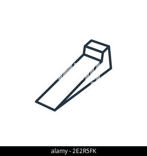 Icône de vecteur de contour de l'outil filtre en coin. Icône d'outil de filtre en coin noir à ligne mince, vecteur plat illustration d'élément simple à partir de concept de construction éditable isolé s. Illustration de Vecteur