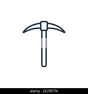 Sélectionnez l'icône du vecteur de contour de l'axe. Icône d'axe de sélection noire à ligne mince, illustration d'élément simple à vecteur plat à partir d'un concept de construction modifiable isolé sur wh Illustration de Vecteur