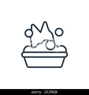 Icône de vecteur de nettoyage du contour. Icône de nettoyage noir fin, vecteur plat illustration d'élément simple du concept de nettoyage modifiable isol Illustration de Vecteur