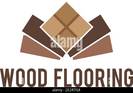 Logo vectoriel de parquet et de revêtements en bois Illustration de Vecteur