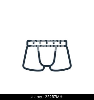 Icône de vecteur de contour de boxers. Lignes fines boxers noirs icône, vecteur plat illustration d'élément simple de vêtements éditables concept de trait isolé sur whit Illustration de Vecteur