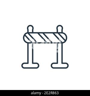 Arrêt de l'icône de vecteur de contour. Icône d'arrêt noire fine ligne, vecteur plat illustration d'élément simple du concept de construction modifiable strok isolé Illustration de Vecteur