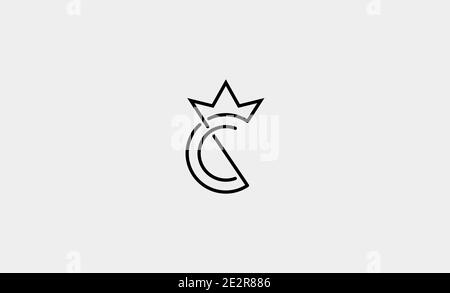 C Illustration du logo King Royal Design Vector Illustration de Vecteur