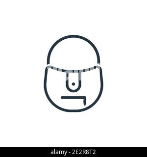 Icône de vecteur de contour de sac Hobo. Icône de sac à main noir fin, vecteur plat illustration d'élément simple de concept de vêtements modifiables tracé isolé Illustration de Vecteur