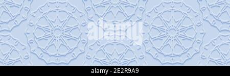 Vecteur d'ornement islamique, tife persan. motif de ramadan islamique en 3d. Concept de modèle islamique bleu musulman. Illustration de Vecteur