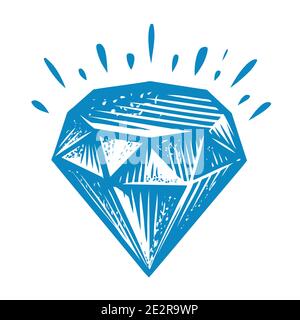 Diamant brillant. Bijou, illustration vectorielle de symbole de Trésor Illustration de Vecteur