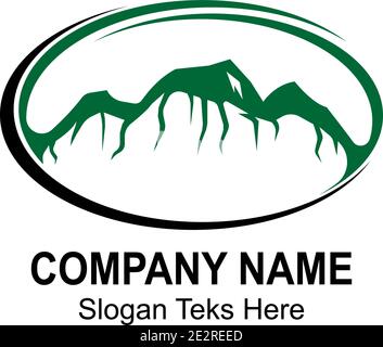 Illustration vectorielle du modèle de conception de montagne Ko'olau Illustration de Vecteur