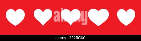 Collection d'illustrations de coeur, ensemble d'icônes de symbole d'amour, vecteur de symbole d'amour Illustration de Vecteur